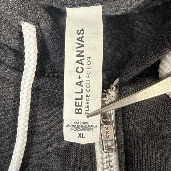 Malibu Farm Bella + Canvas Zip Up Hoodie Sweatshirt Womens XL Gray - Picture 5 of 8
